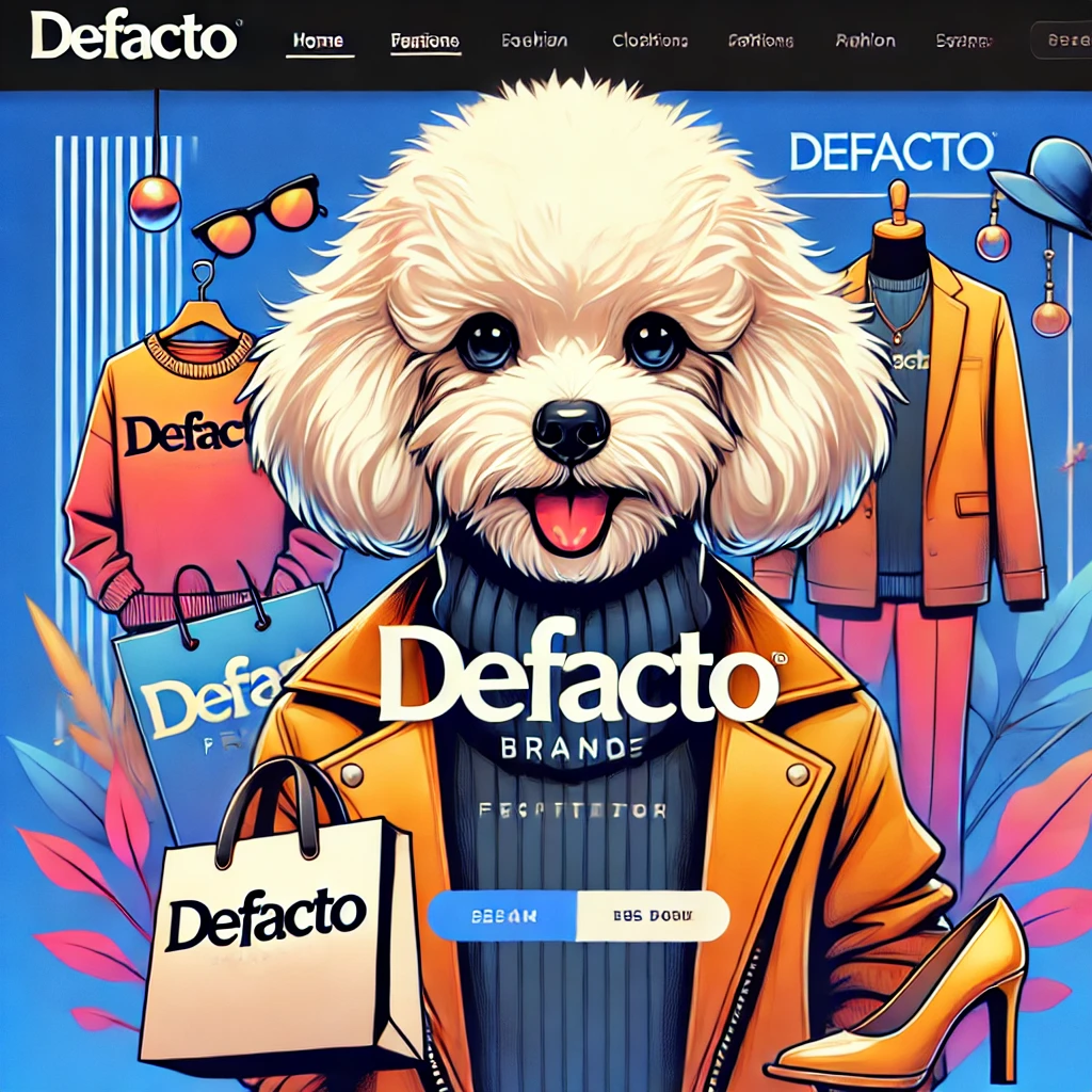 Defacto با کاراکتر پتی، سگ بیچون فریزه، در حال خرید لباس‌های مدرن.